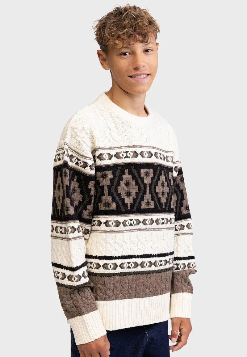 TEFINN BOXY FIT - Strikkegenser - pristine