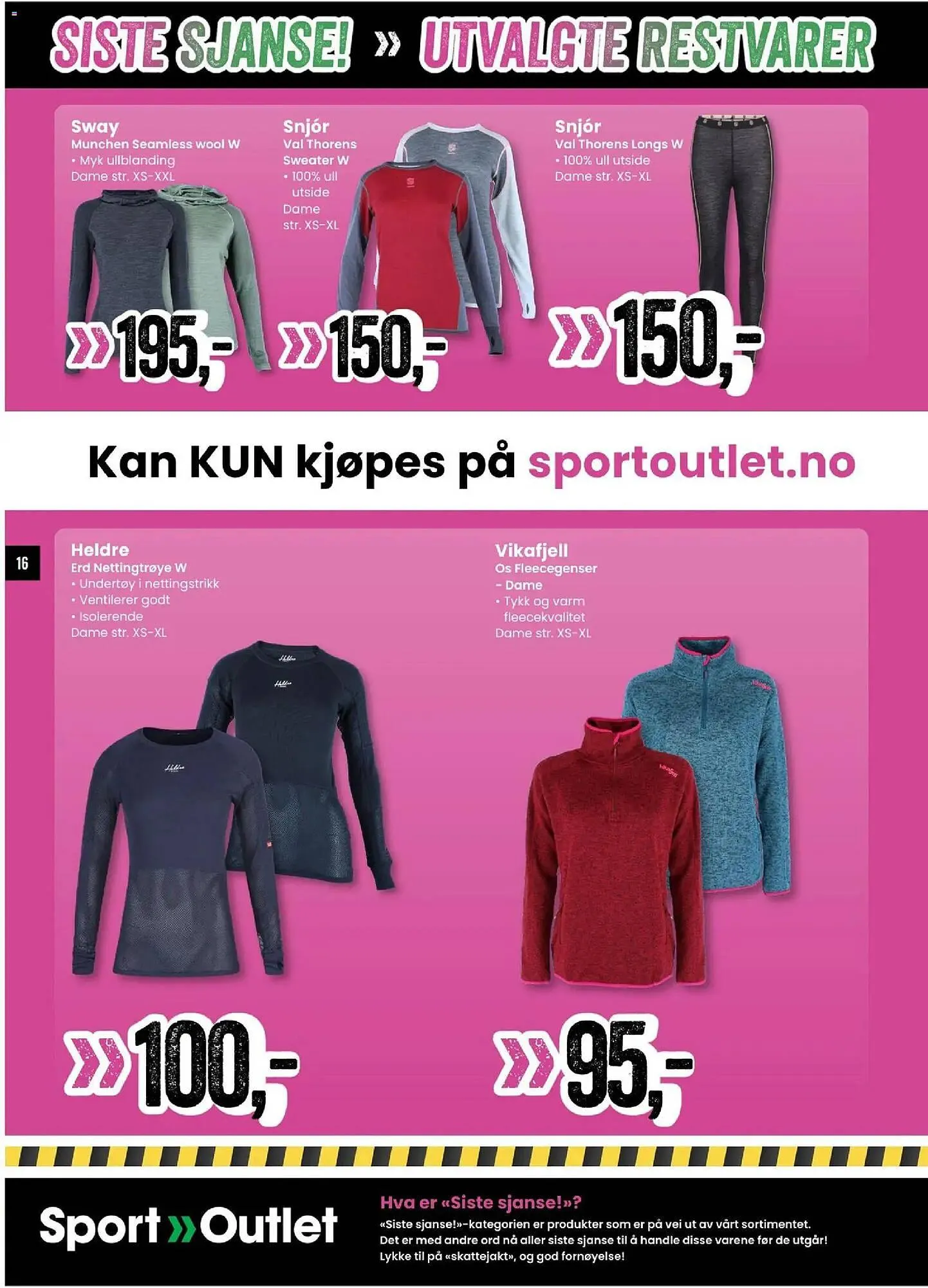 Sport Outlet kundeavis fra 17. februar til 3. mars 2026 - kundeavisside 16