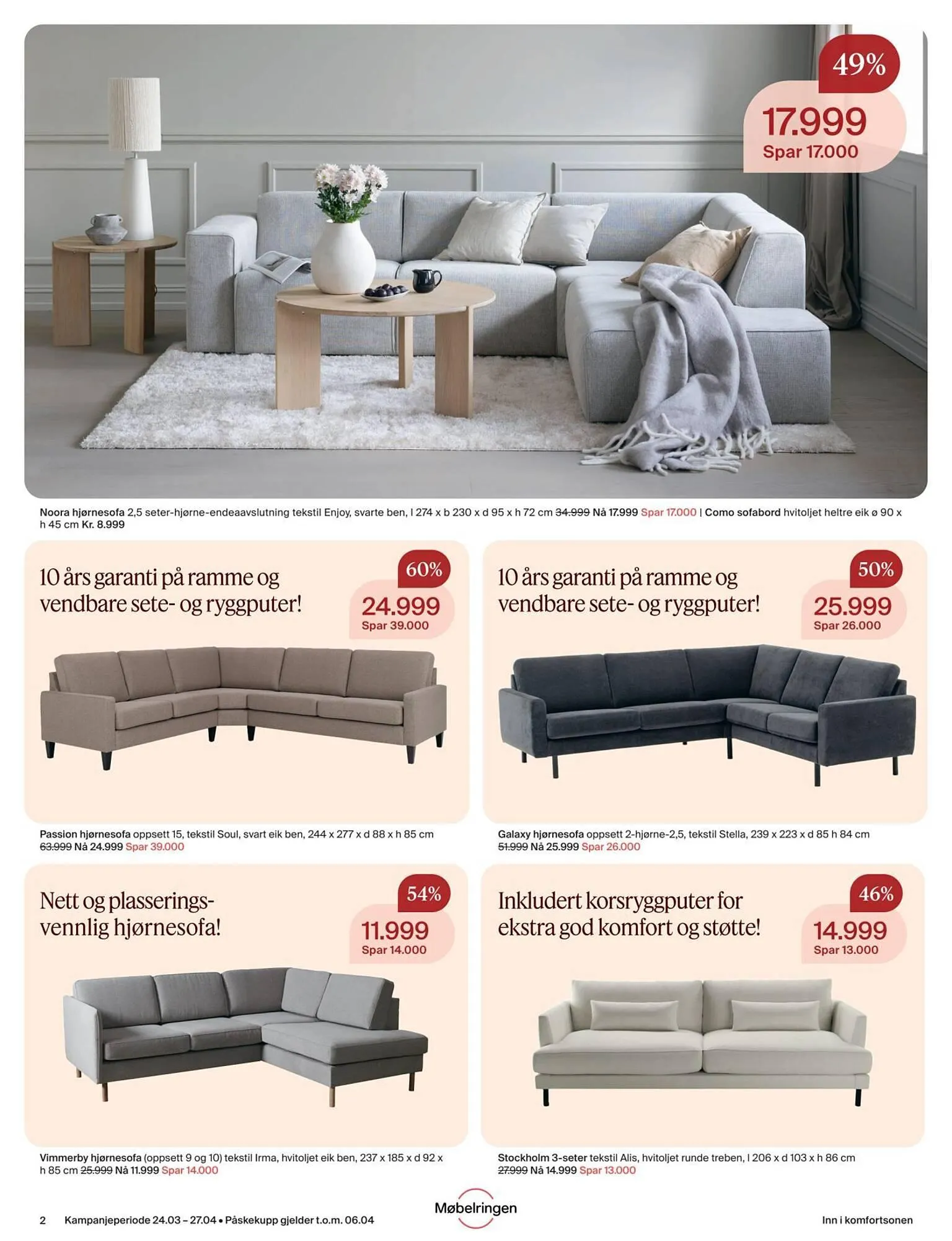 Møbelringen kundeavis fra 24. mars til 28. april 2026 - kundeavisside 2