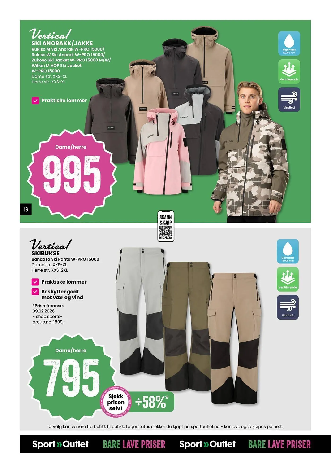 Sport Outlet kundeavis fra 24. februar til 9. mars 2026 - kundeavisside 16