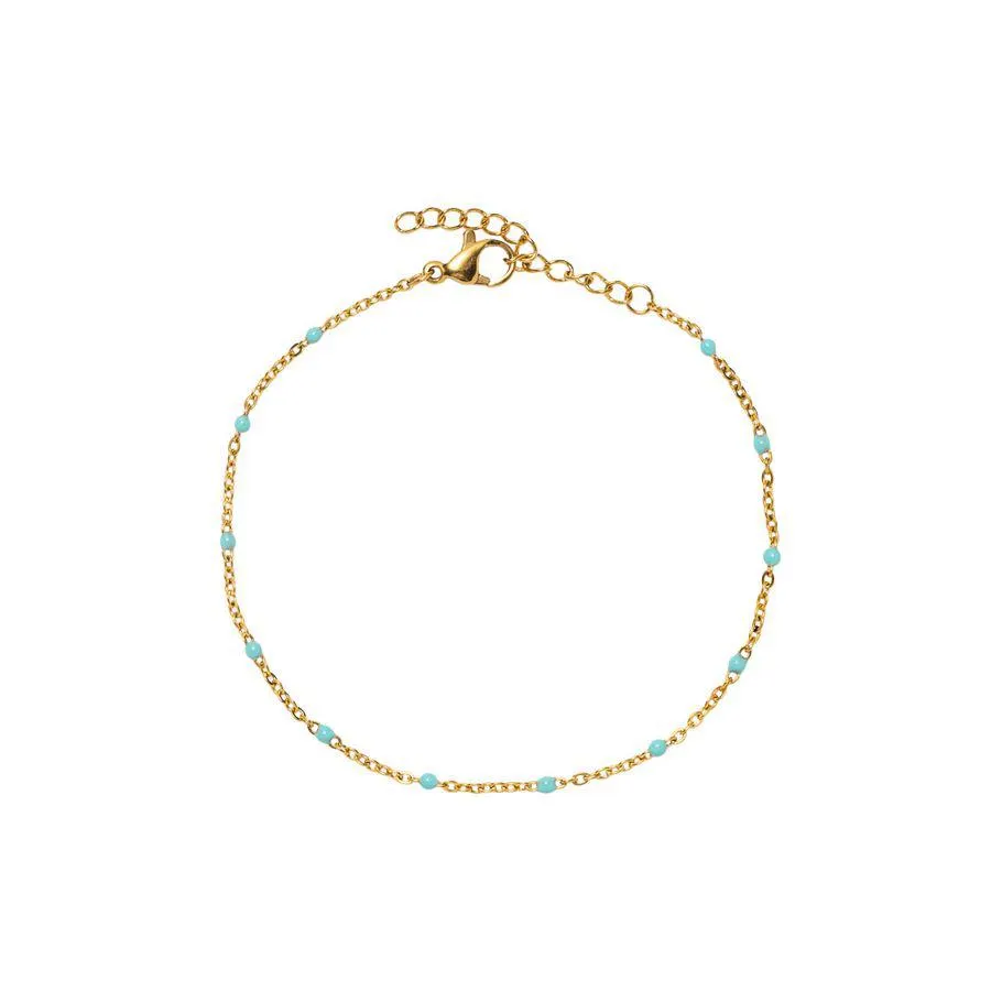 Emaljearmbånd Gullfarget Stål