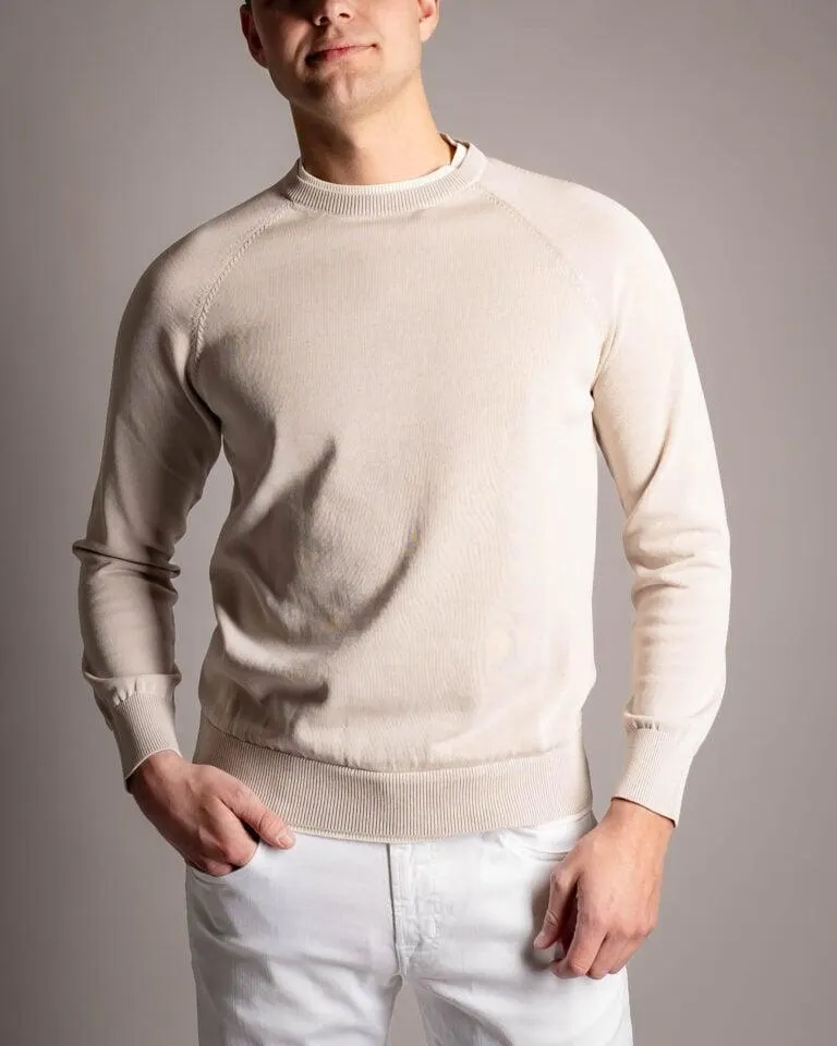 Round Neck Sweater – Beige