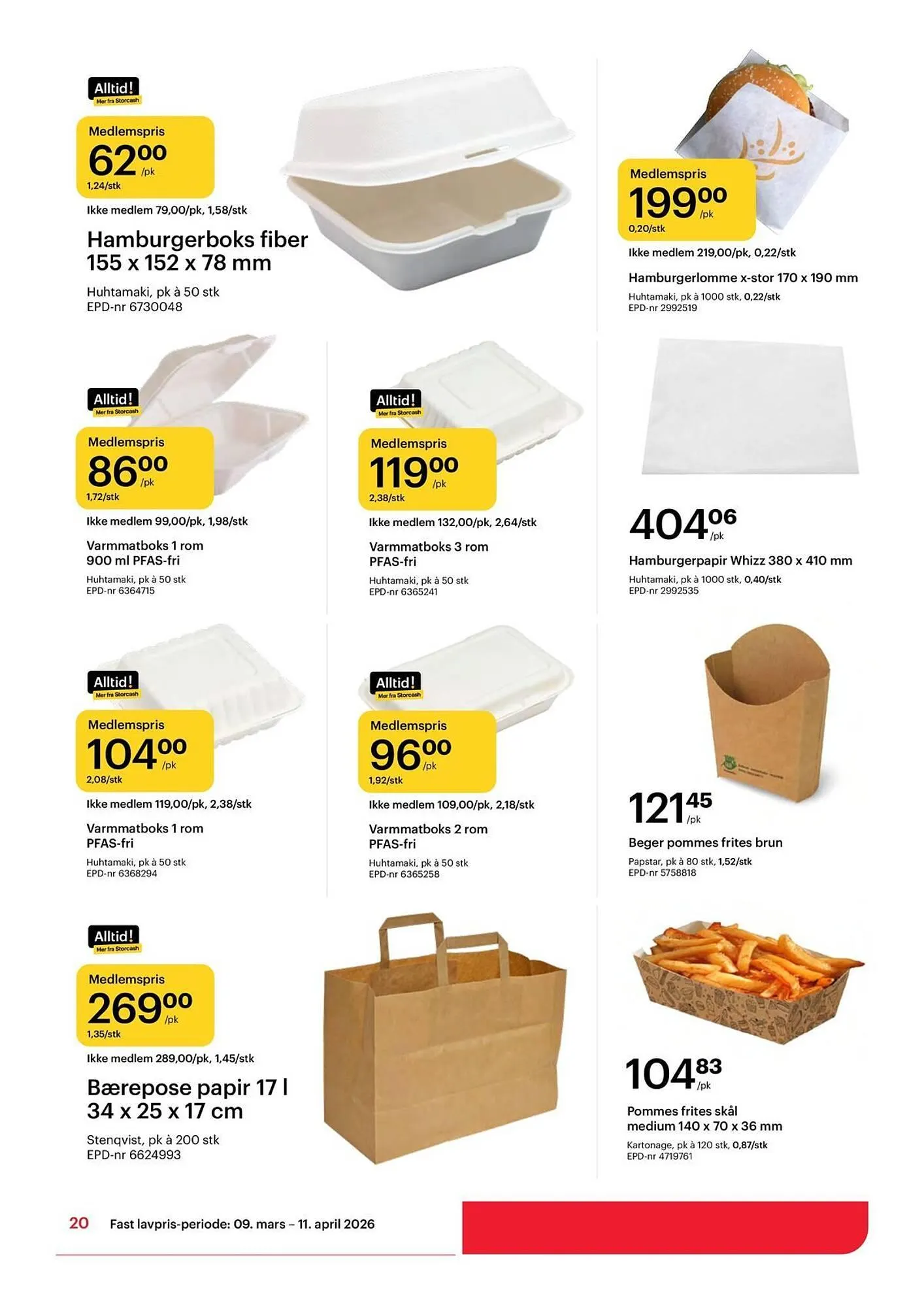 Storcash kundeavis fra 9. mars til 11. april 2026 - kundeavisside 20