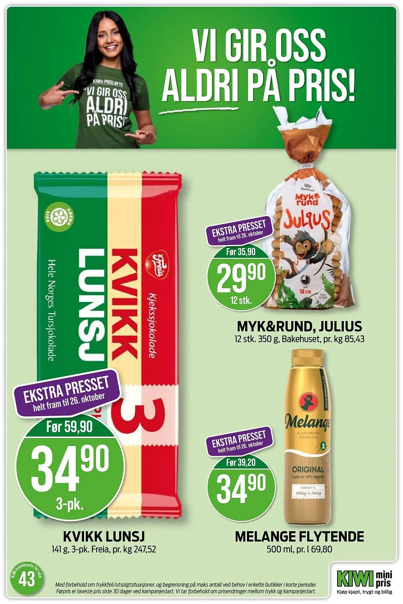 Kiwi kundeavis fra 20. oktober til 26. oktober 2025 - kundeavisside 16