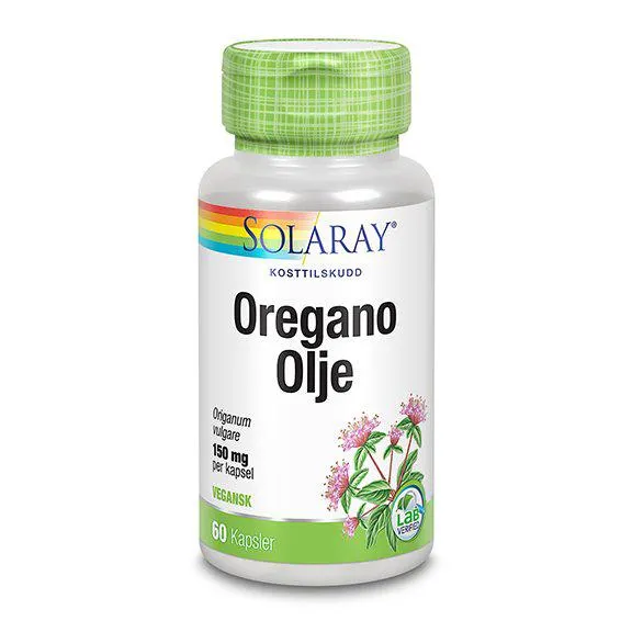 Solaray oregano olje 60 kapsler