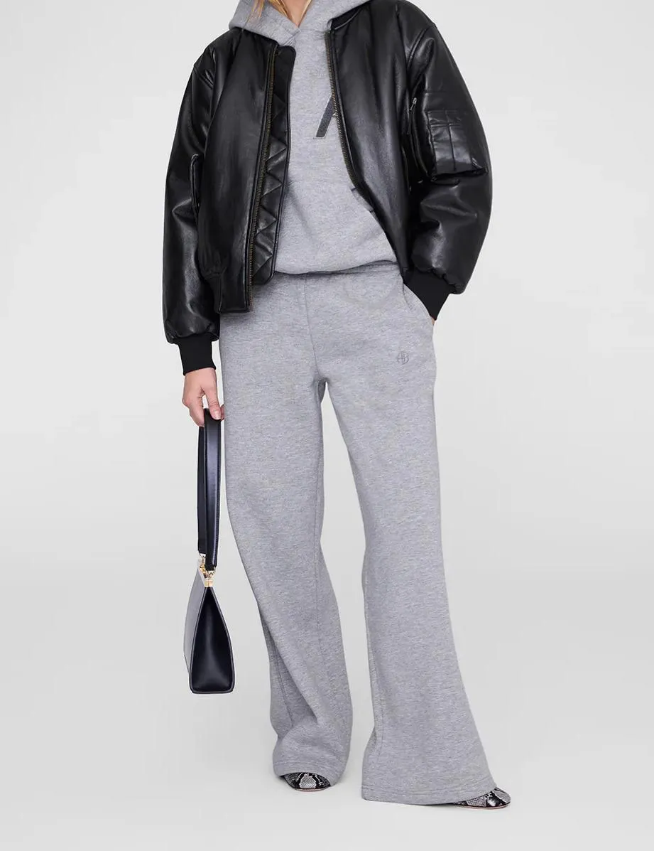 Kacey Sweatpant Monogram Medium Heather Grey