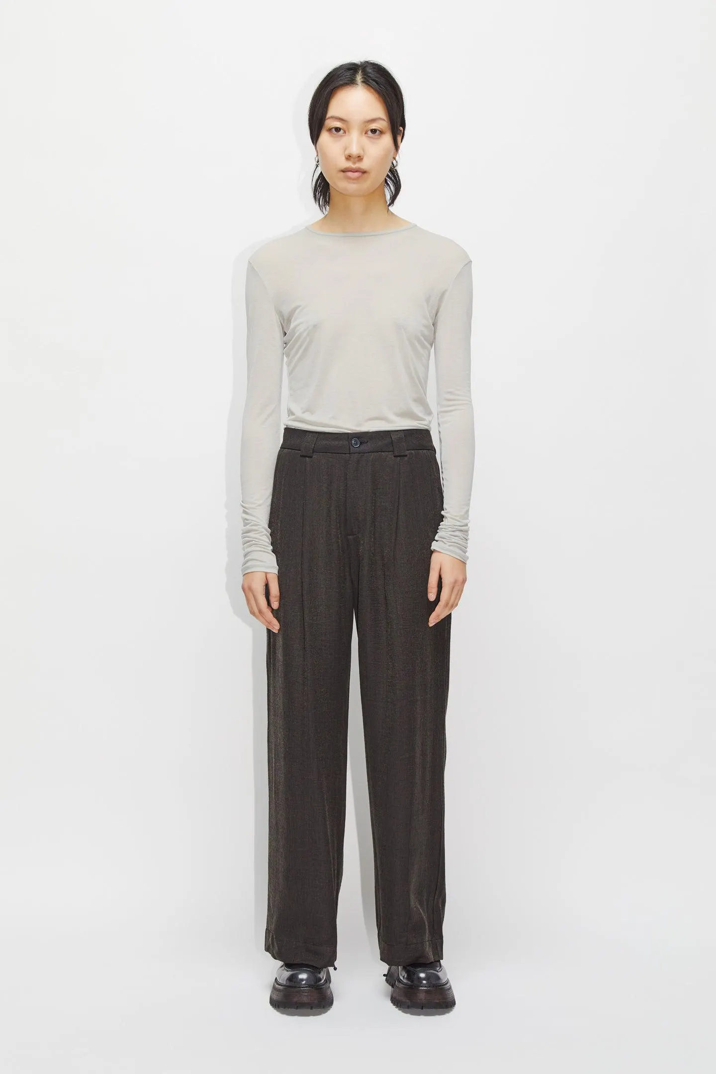 Relaxed Pleated Trousers