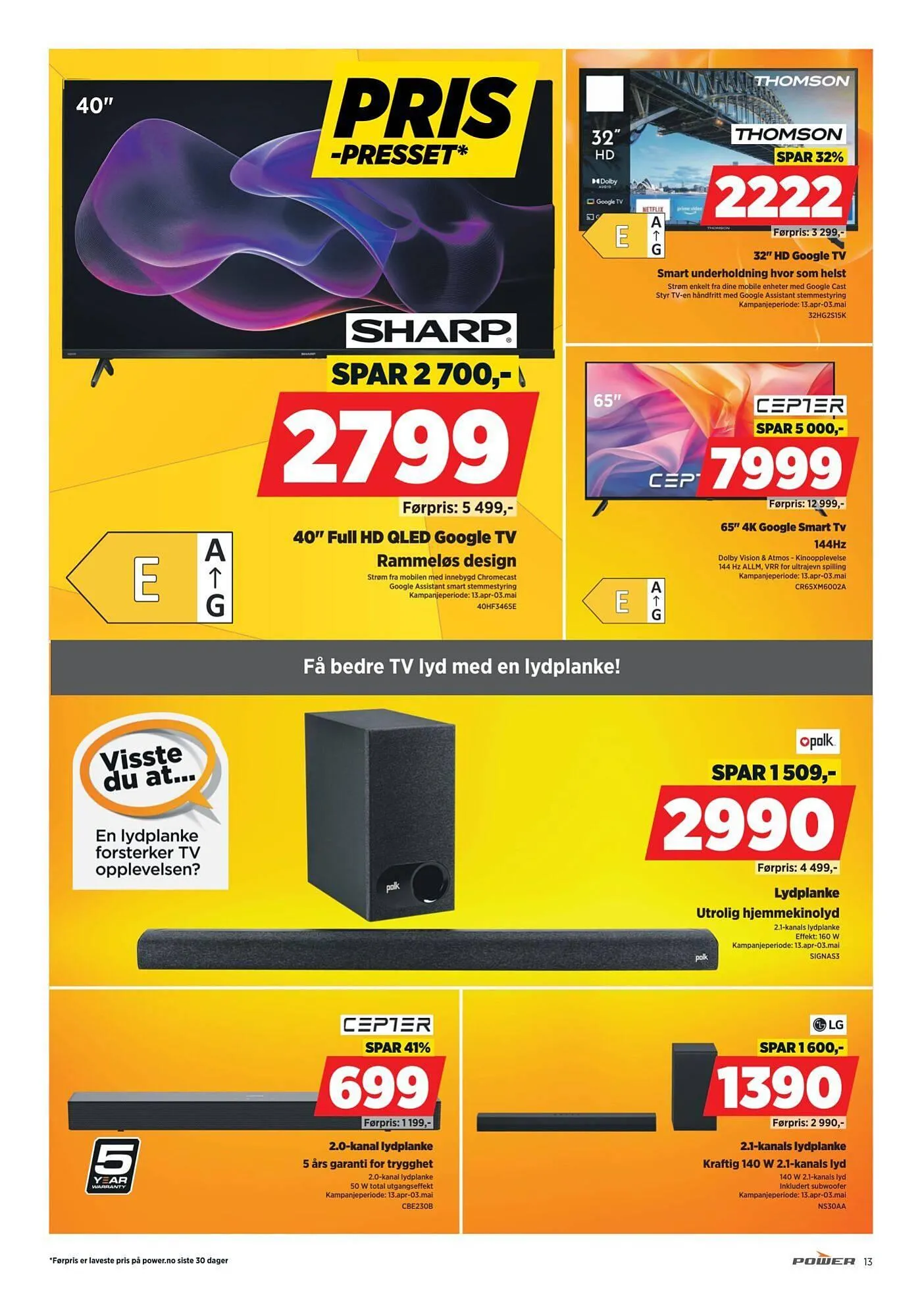 POWER kundeavis fra 20. april til 27. april 2026 - kundeavisside 13