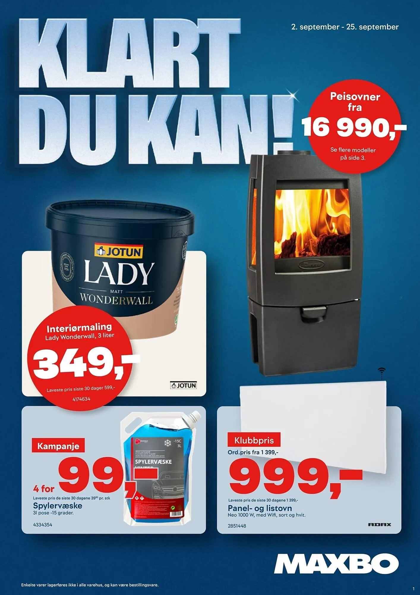 Maxbo Kundeavis fra 2. september til 25. september 2024 - kundeavisside 1