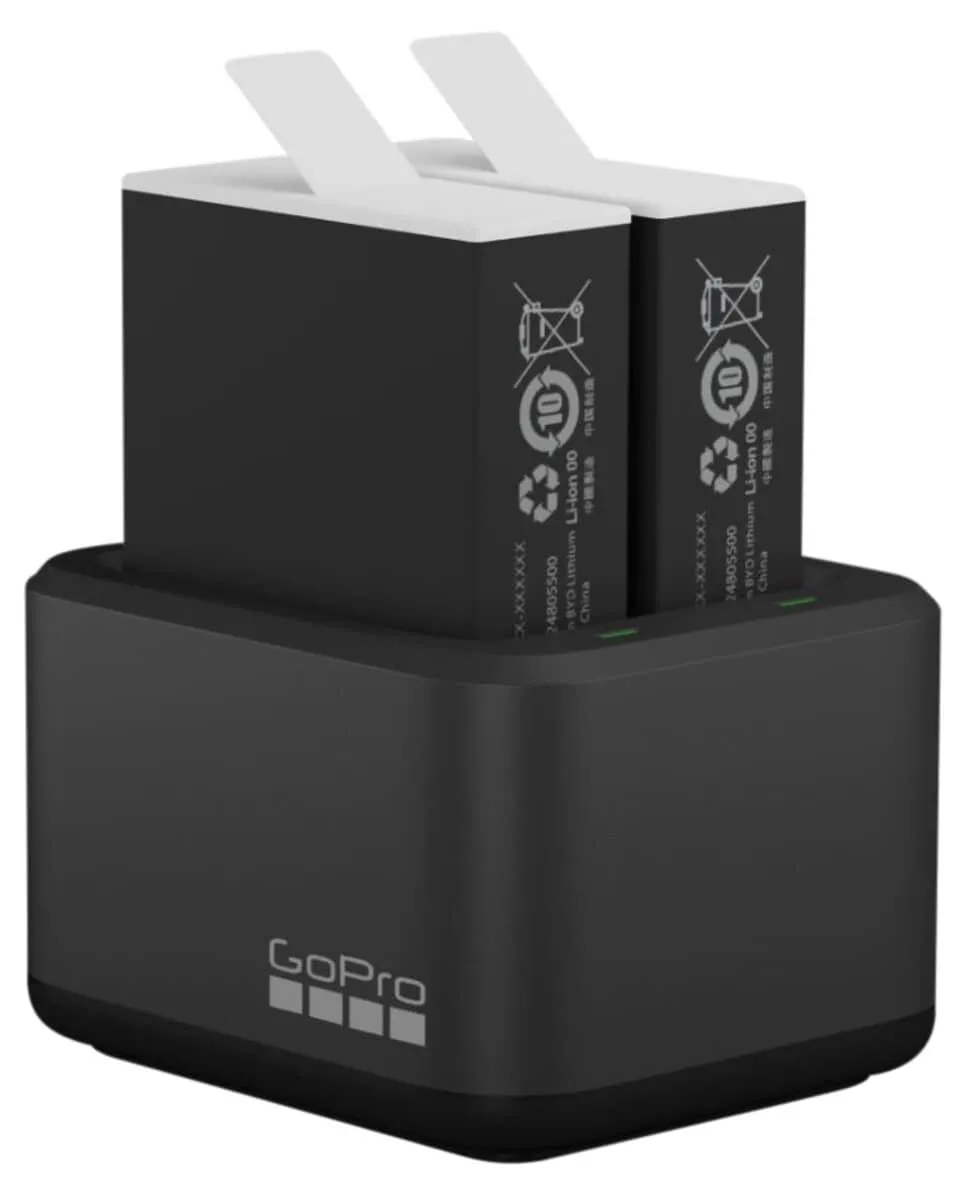 Dual Battery Charger + 2 batterier til GoPro Hero 9/10/11