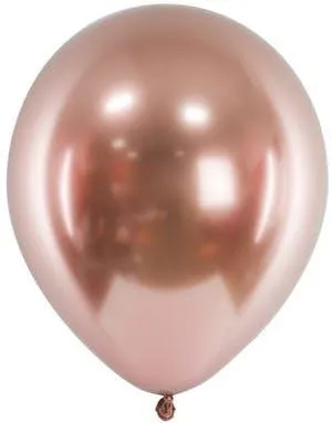 10 stk 30 cm - Glossy Gullfargede Mirror Ballonger