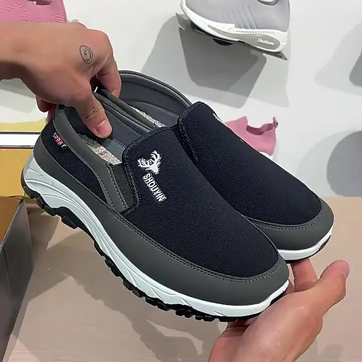 Men's Loafers & Slip-Ons Comfort Shoes Cloth Loafers Casual Outdoor Daily Walking Shoes Mesh Breathable Black Navy Blue Grey Summer