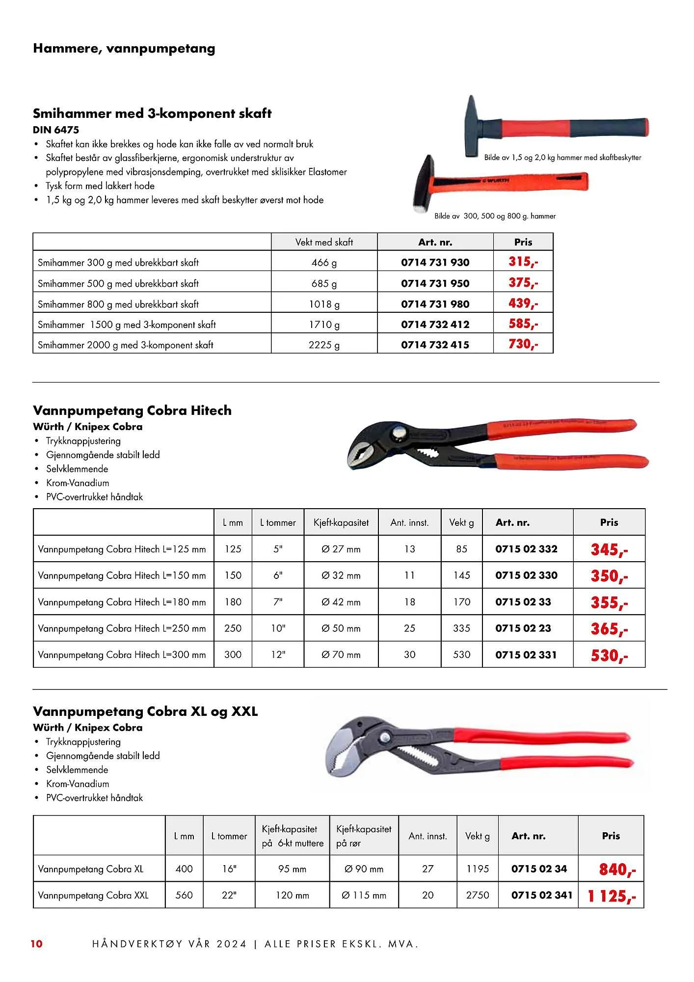 Würth Kundeavis fra 5. februar til 2. juni 2024 - kundeavisside 10