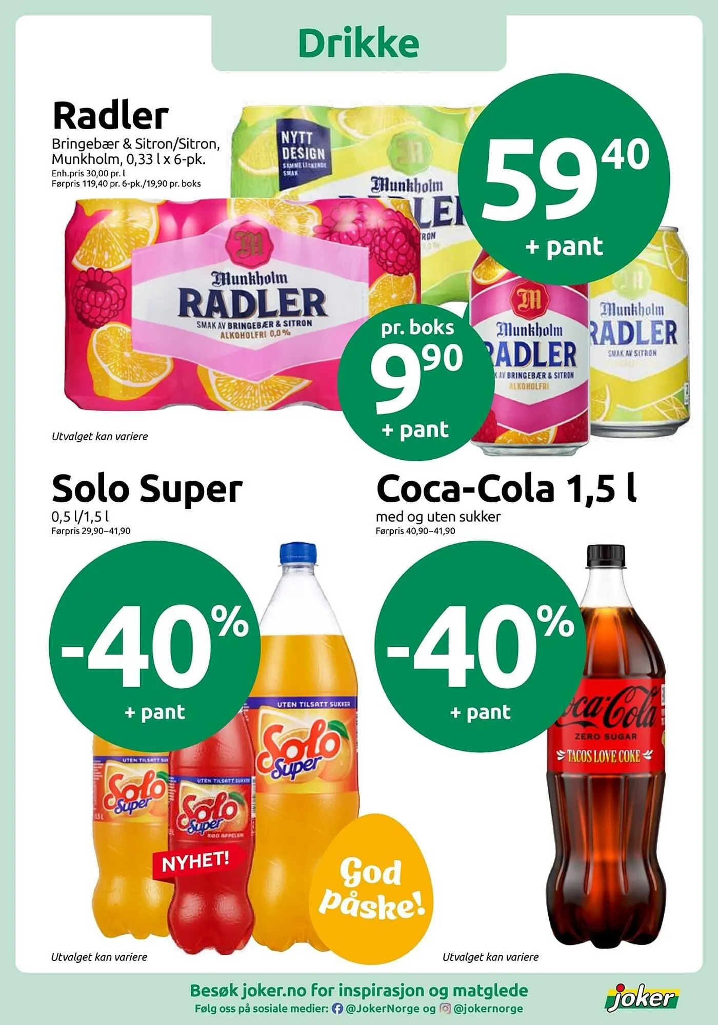 Joker kundeavis fra 30. mars til 4. april 2026 - kundeavisside 9