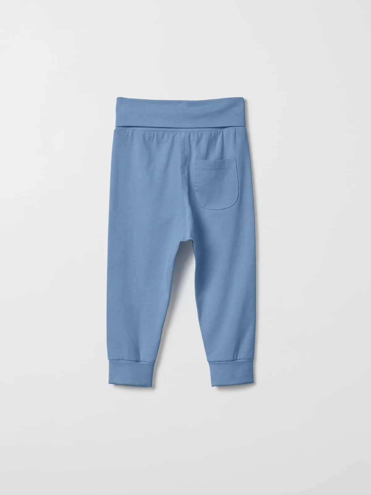 Bukse med nedbrettbare vrangborder ensfarget