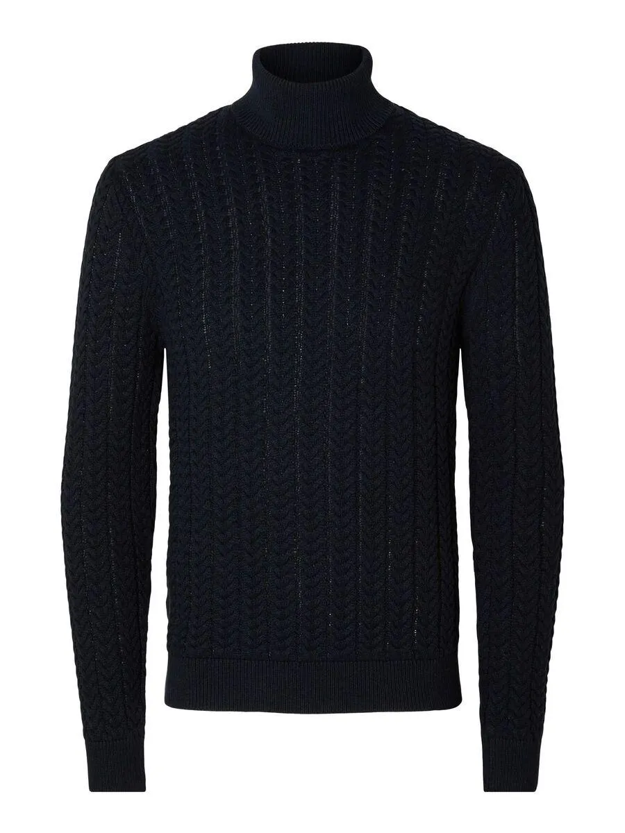 KABELSTRIKK HØYHALSET GENSER