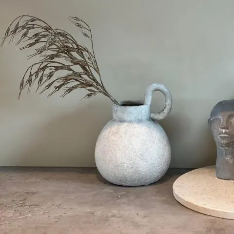 Krukke med hank Grå 19 cm