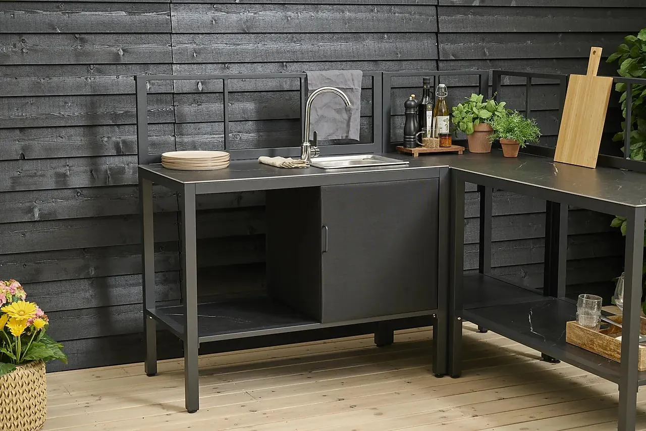 Utekjøkken modul aluminium sort