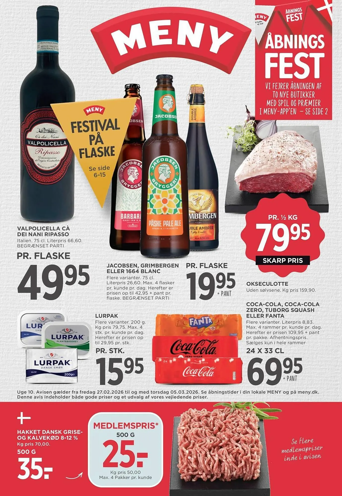 Meny kundeavis fra 27. februar til 5. mars 2026 - kundeavisside 1