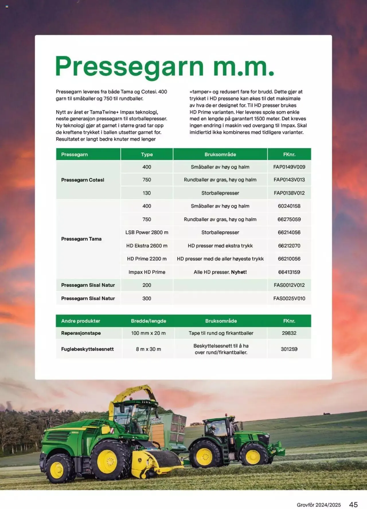 Felleskjøpet - Grovfôr fra 1. januar til 31. desember 2025 - kundeavisside 45