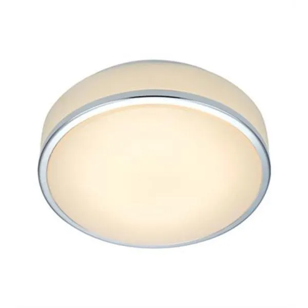 Plafond Global 28cm led chrome/hvit