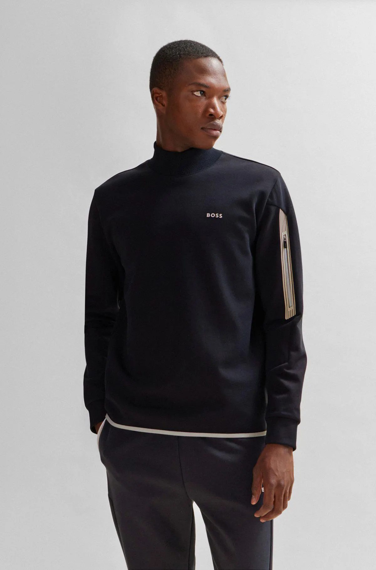 Cotton-blend sweatshirt with HD logo print