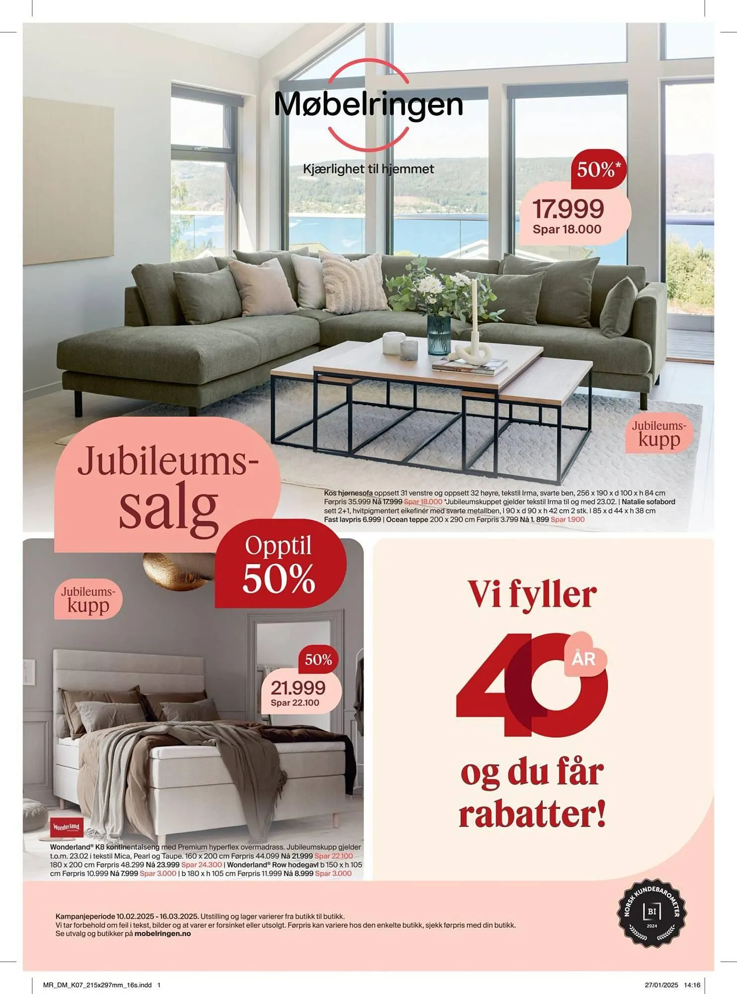 Møbelringen Kundeavis fra 9. februar til 16. mars 2025 - kundeavisside 1