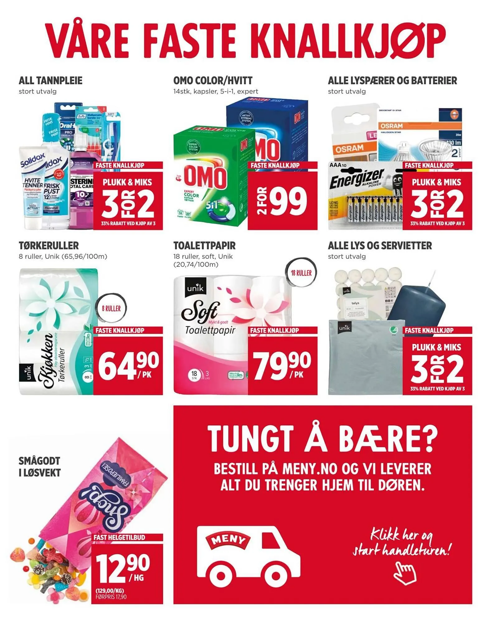 Meny kundeavis fra 15. mars til 19. mars 2026 - kundeavisside 9