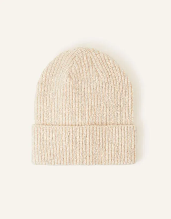 Soho Knit Beanie Hat Natural