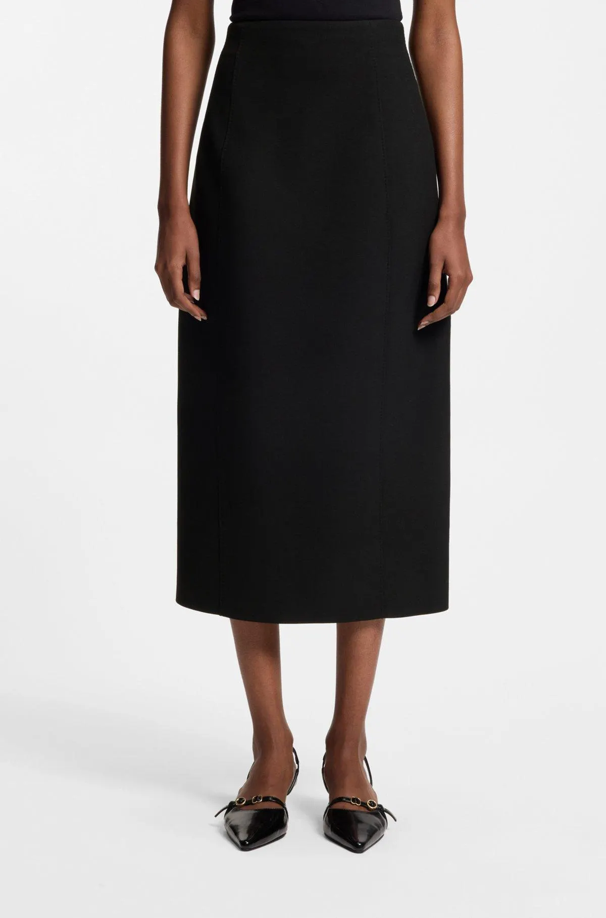 Pencil skirt in stretch twill