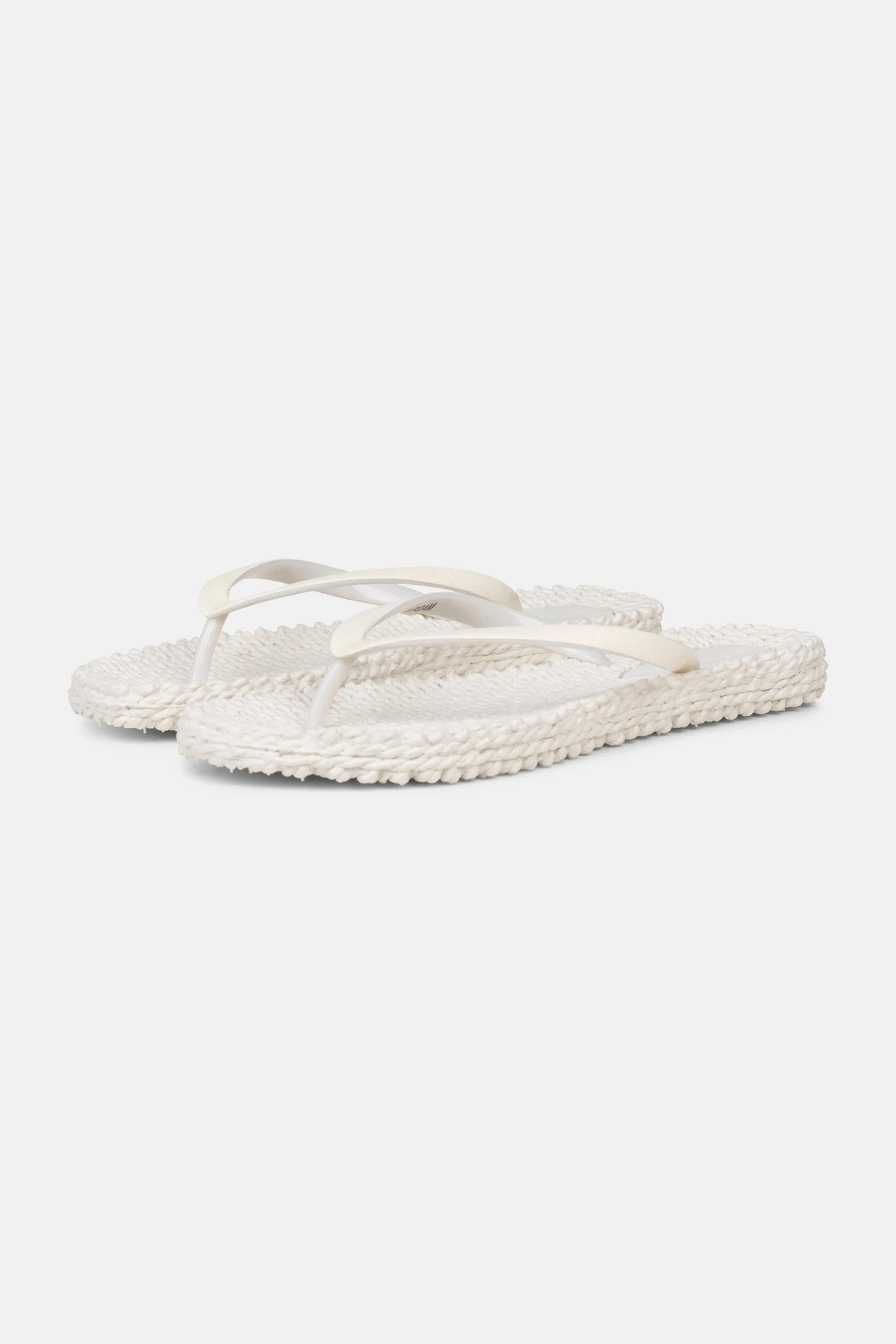 Flip Flop With Glitter - Creme