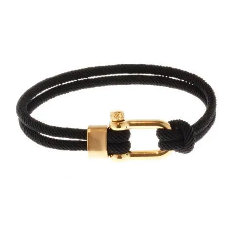Mens brace 21cm gold Black