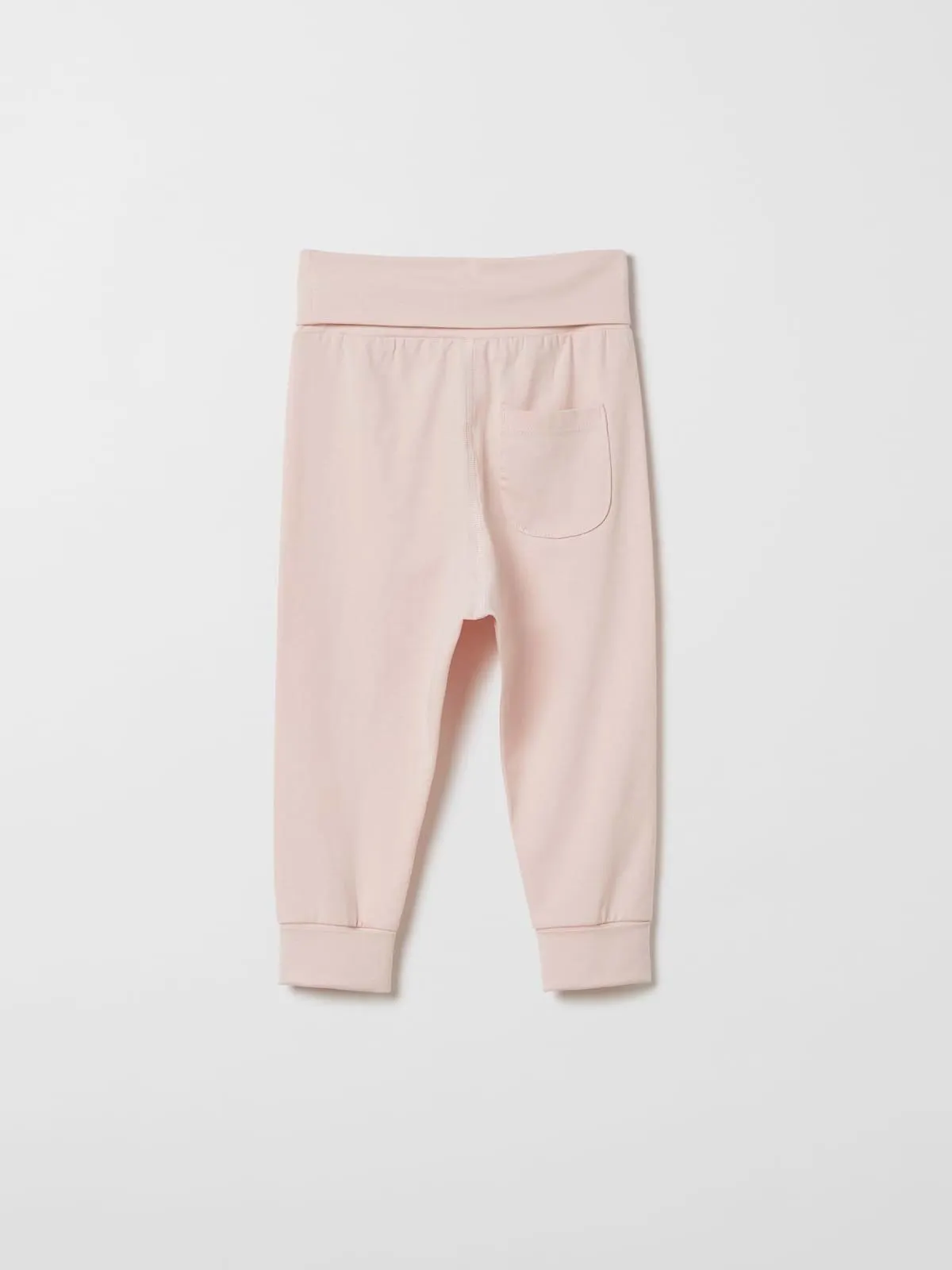 Bukse med nedbrettbare vrangborder ensfarget