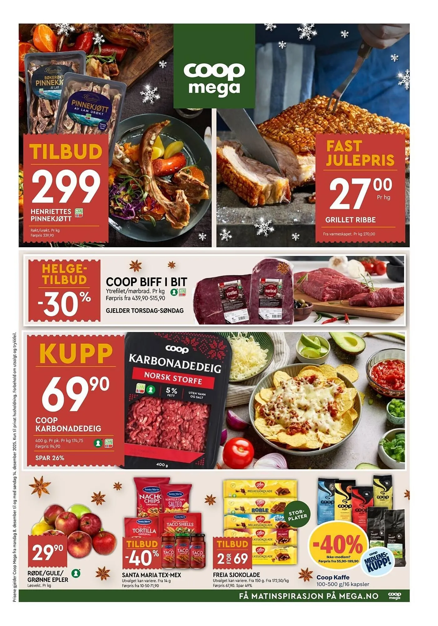 Coop Mega kundeavis fra 8. desember til 14. desember 2025 - kundeavisside 1