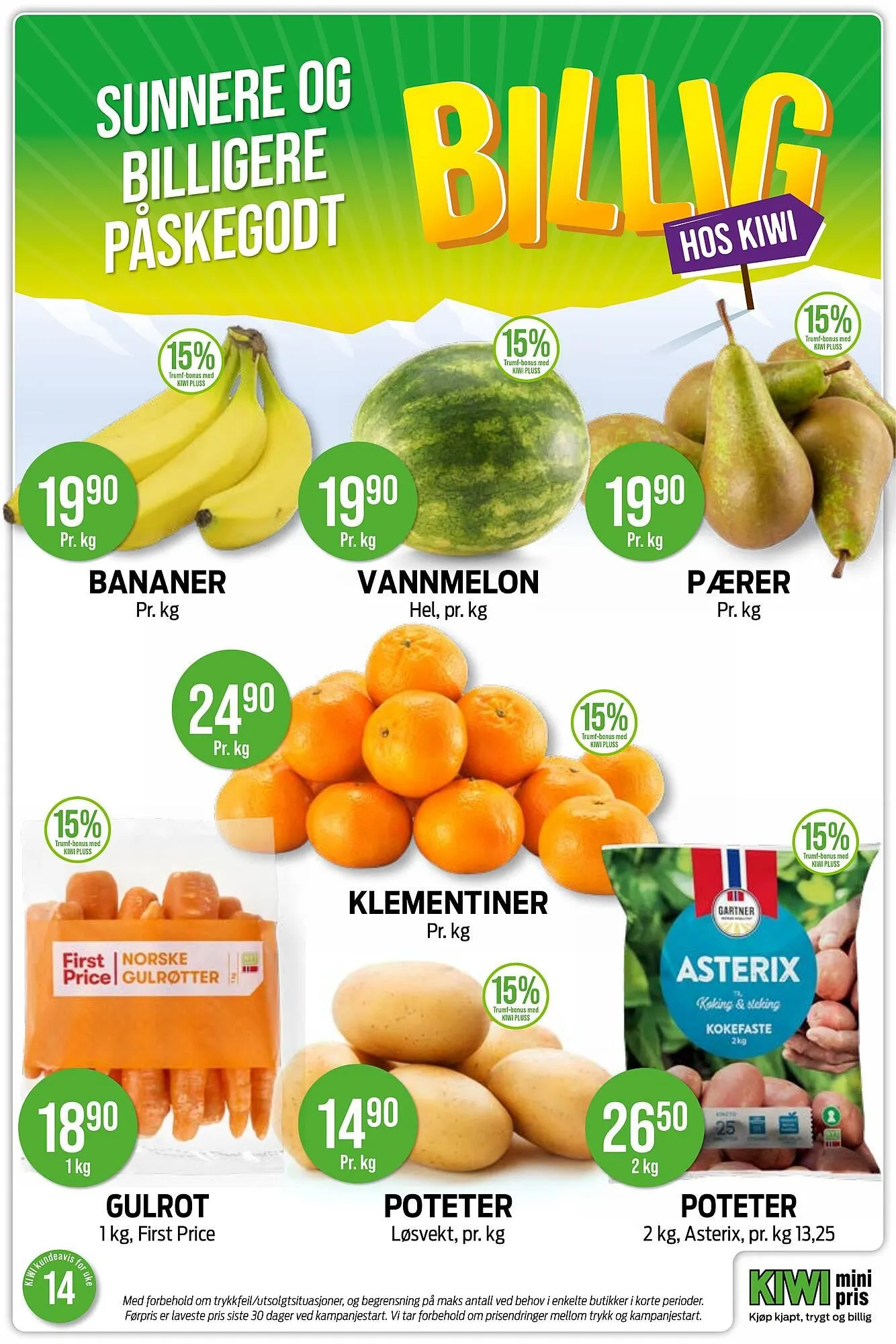 Kiwi kundeavis fra 30. mars til 5. april 2026 - kundeavisside 15