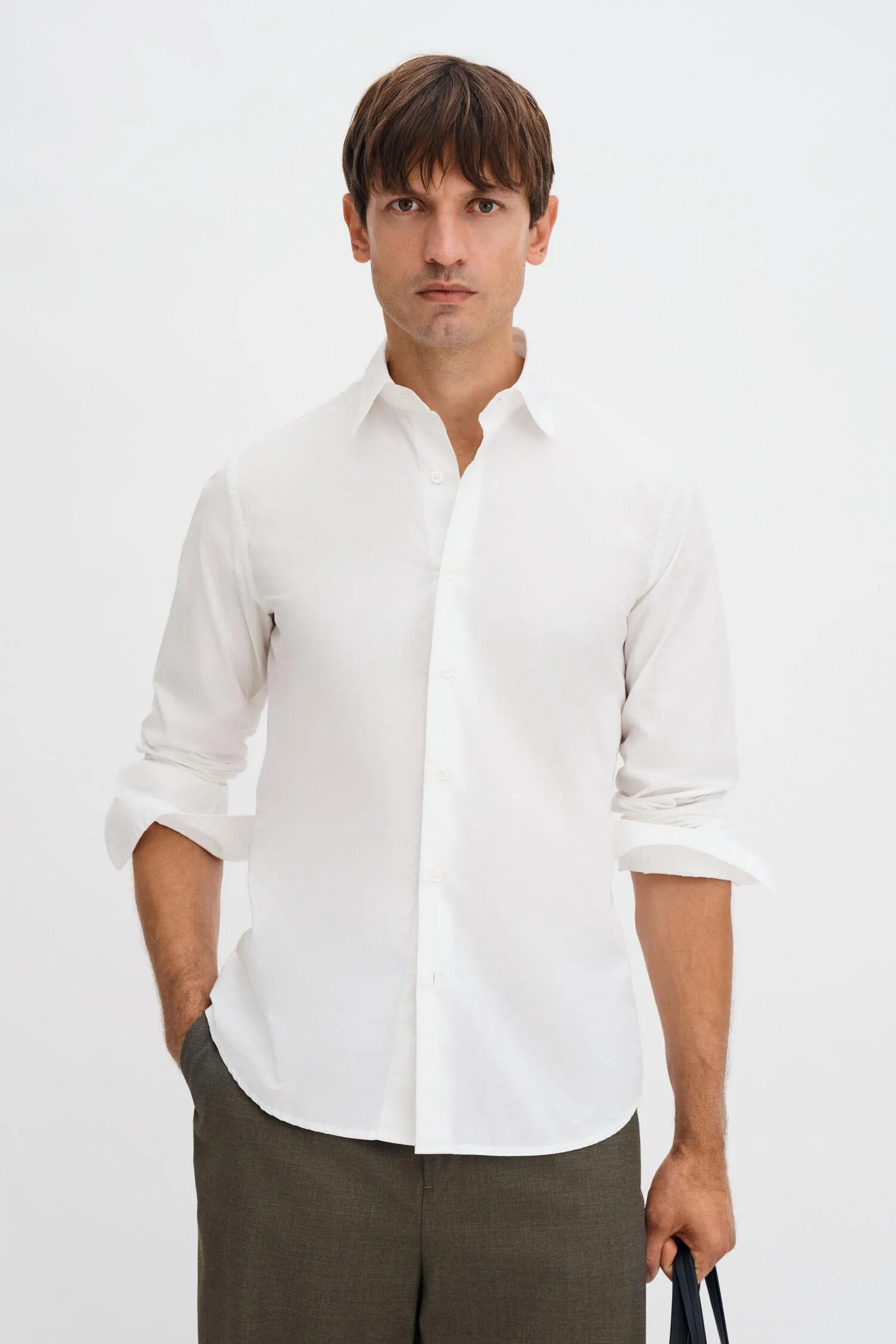 Slim Washed Cotton Shirt