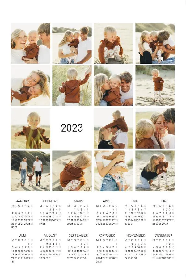 Plakatkalender | Liten (A4) | Rute rust