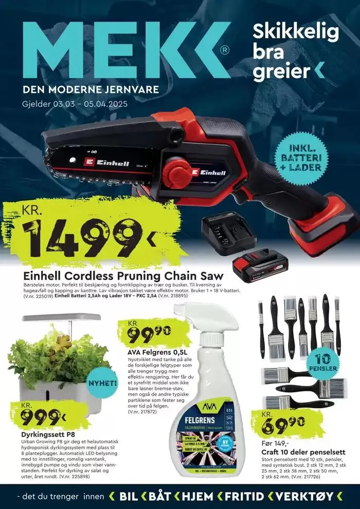 Mekk Kundeavis fra 3. mars til 5. april 2025 - kundeavisside 1