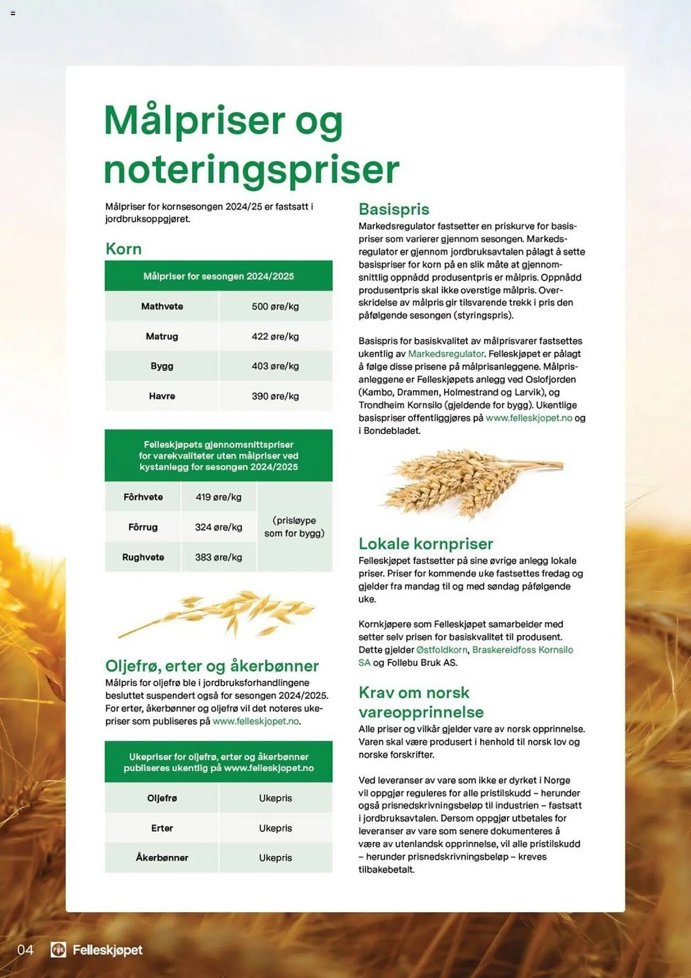 Felleskjøpet Kundeavis fra 20. juni til 31. desember 2025 - kundeavisside 4