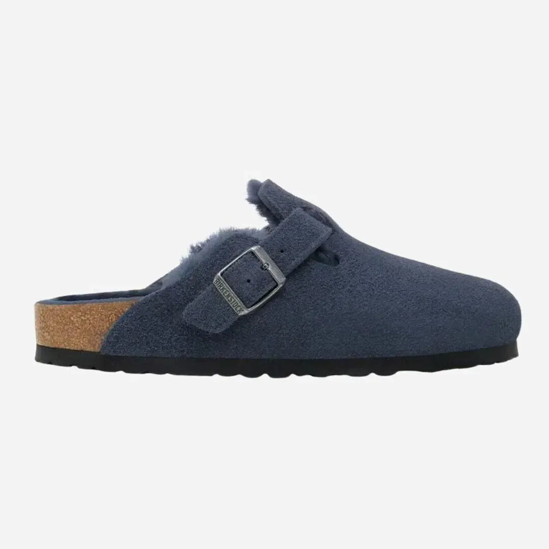 Boston Shearling Suede Leather - New Navy