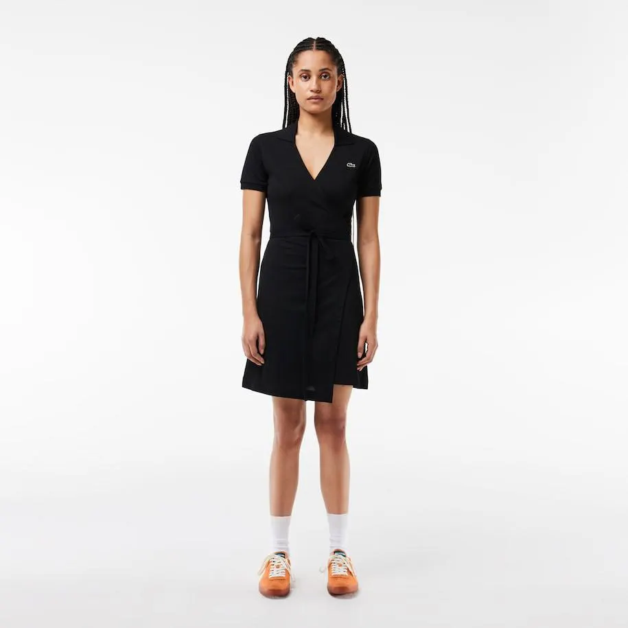 Short Sleeved Stretch Piqué Dress