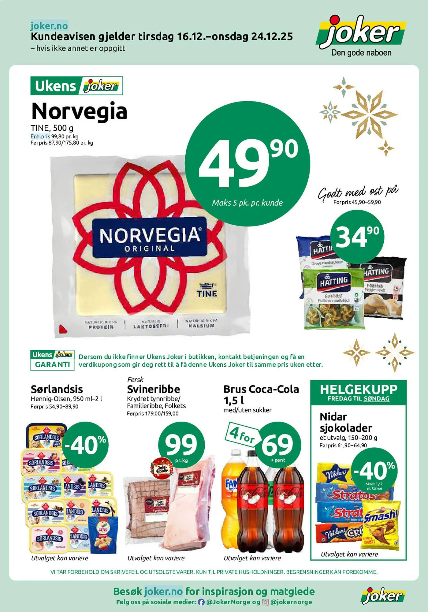 Nærbutikken kundeavis fra 15. desember til 20. desember 2025 - kundeavisside 1