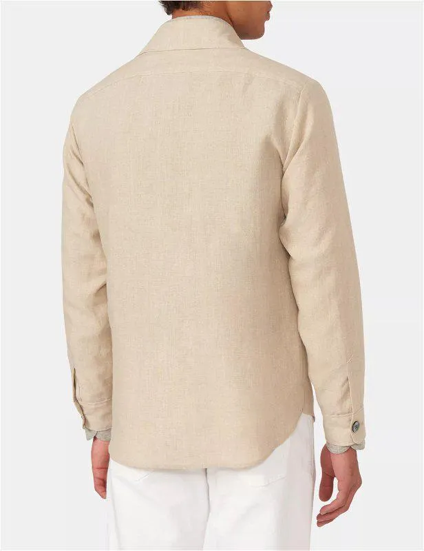 Maverick Linen Overshirt Natural Beige