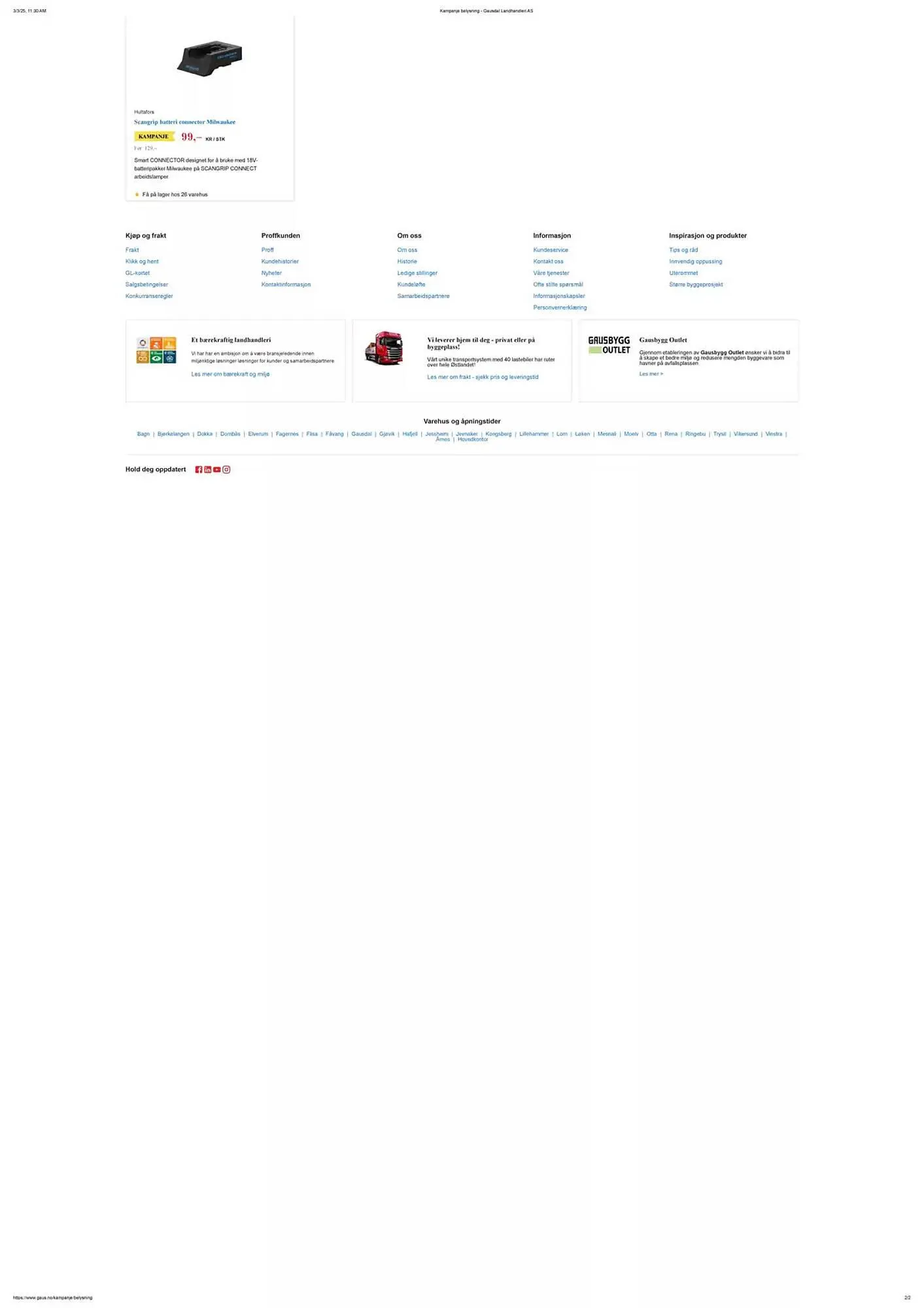 Gausdal Landhandleri Kundeavis fra 3. mars til 31. mars 2025 - kundeavisside 2