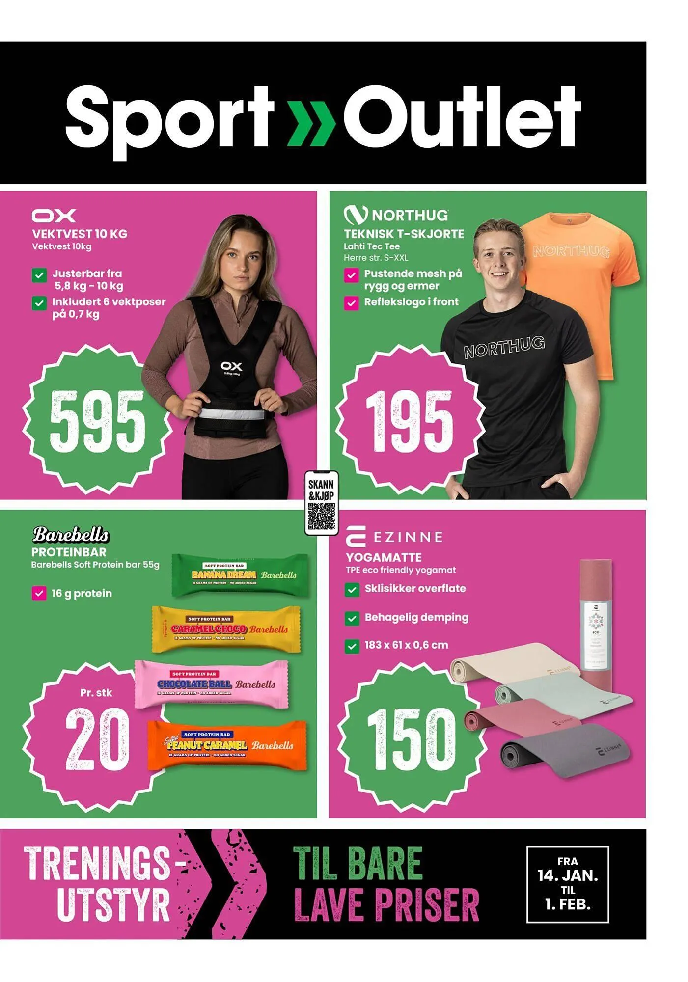 Sport Outlet kundeavis fra 14. januar til 2. februar 2026 - kundeavisside 1