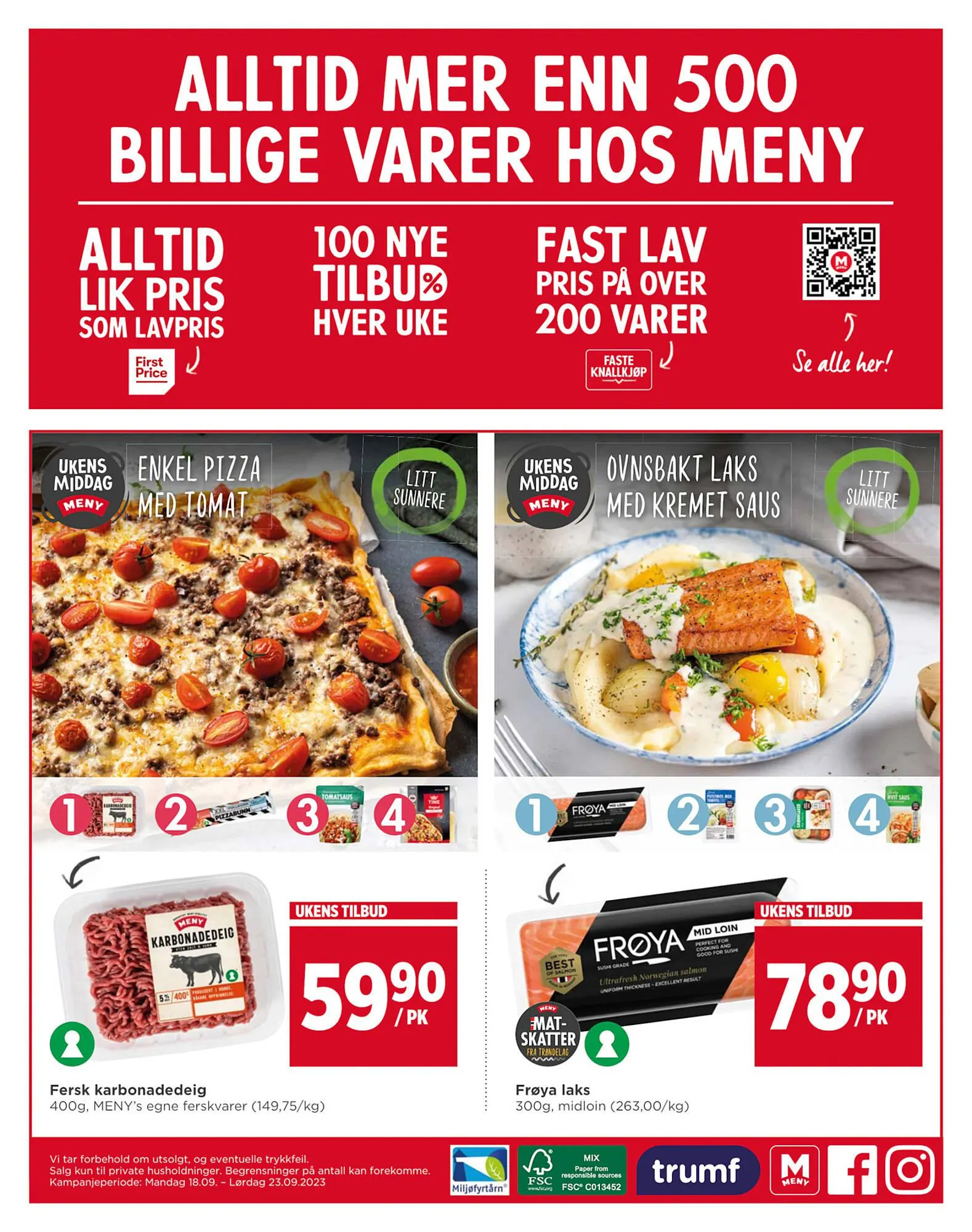 Meny Kundeavis fra 18. september til 23. september 2023 - kundeavisside 8