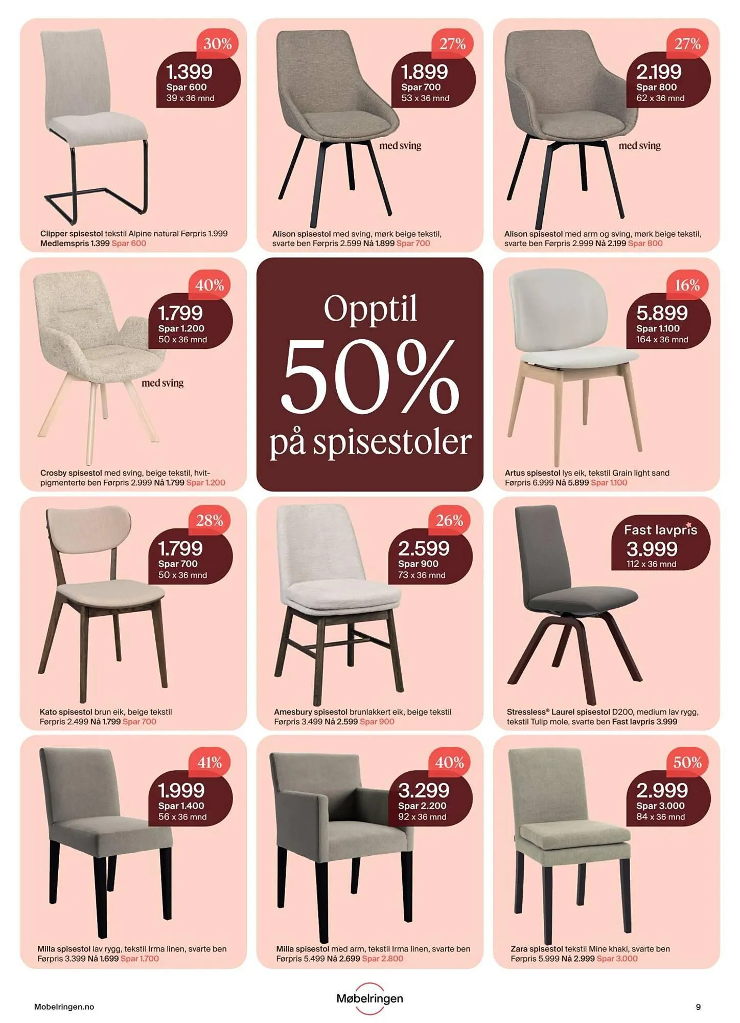 Møbelringen Kundeavis fra 1. januar til 9. februar 2025 - kundeavisside 9