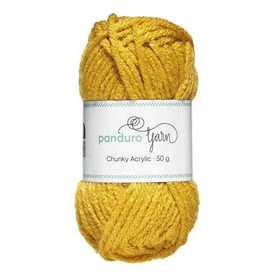 Garn Chunky Acrylic 50 g sennep