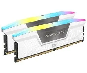 Corsair Vengeance RGB DDR5-6400 - 32GB - CL32 - Dual Channel (2 stk) - Intel XMP - Hvit med RGB