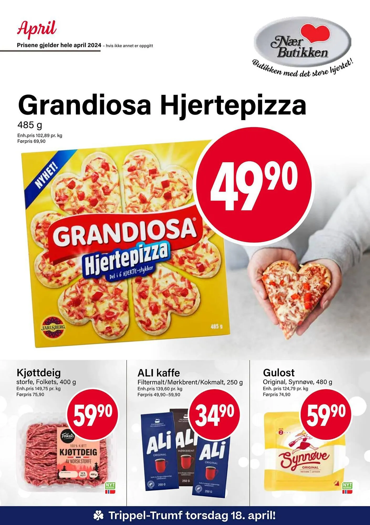 Nærbutikken Kundeavis fra 31. mars til 30. april 2024 - kundeavisside 